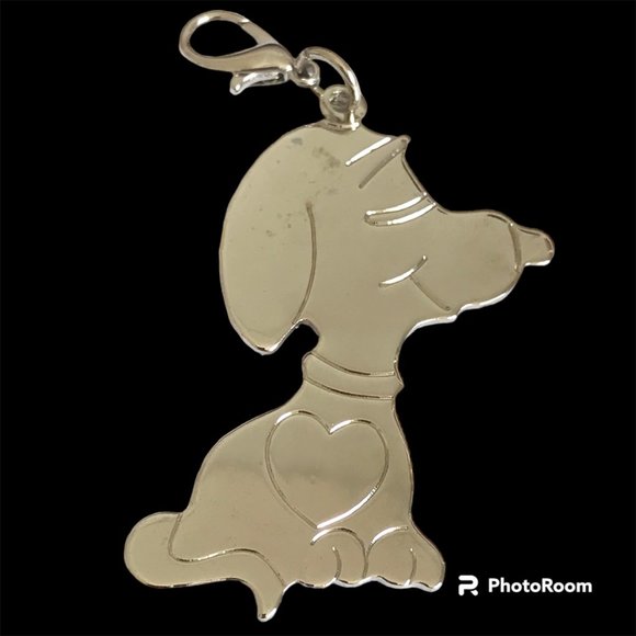 Vintage Snoopy Charm Purse Zipper Pull Silver Plated Peanuts Cartoon Dog Peanuts - Picture 4 of 9